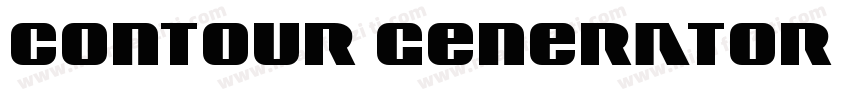 Contour Generator Regular字体转换